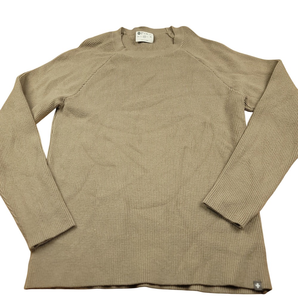 FIGS Women's Beige‎ Ribbed Long Sleeve Sweater Top Size XS